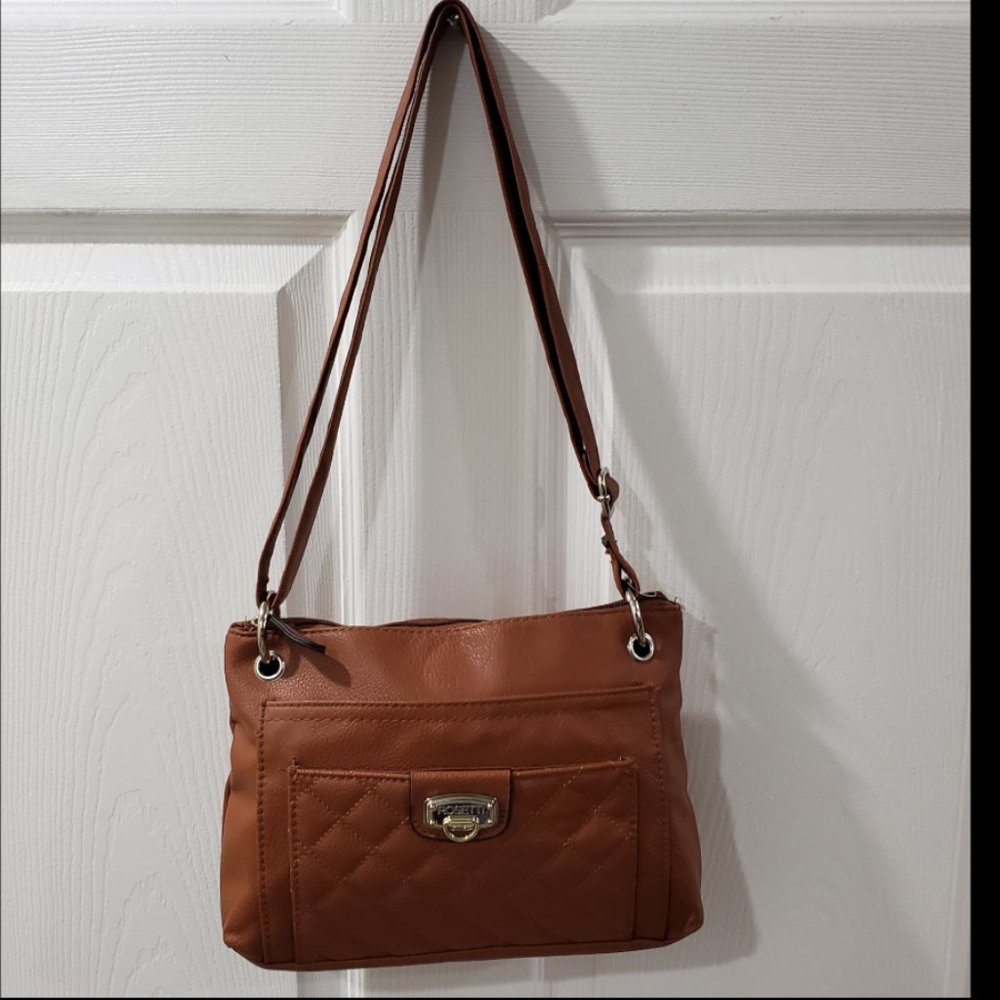 Crossbody bag, Rosetti Triple Play Roxanne Cognac - Picture 1 of 12